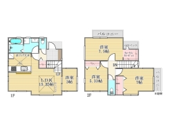 1号棟間取り■府中市若松町3丁目 新築戸建て■