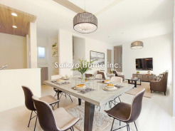 オープンでのびやかな空間を生み出すこだわりの「広がり」と「ゆとり」。家族と過ごす時間を大切にした住空間です。※家具等はCG加工しております。■日野市栄町4 新築一戸建■