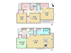 4号棟間取り■府中市多磨町2 新築一戸建て■