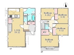 2号棟間取り図■日野市日野台2 新築一戸建て■