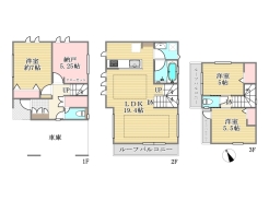 1号棟間取図■立川市富士見町2 新築一戸建て■