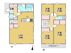 2号棟間取り図■多摩市桜ケ丘1 新築一戸建■