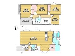 1号棟間取り図■八王子市富士見町 新築戸建て■