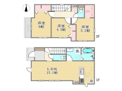 1号棟間取り図■八王子市散田町2 新築一戸建て■