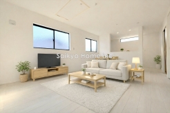 2階LDKは両面バルコニーからの自然光で満たされ、明るく開放感溢れる家族の寛ぎの場になります!豊富な収納も魅力的!※家具等はCG加工しております。■調布市国領町7 新築一戸建て■