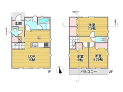 3号棟間取り図■府中市清水が丘3 新築一戸建■