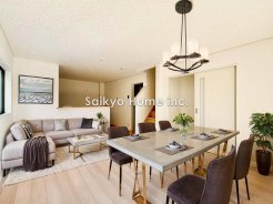 オープンでのびやかな空間を生み出すこだわりの「広がり」と「ゆとり」。家族と過ごす時間を大切にした住空間です。※家具等はCG加工しております。■府中市清水が丘3 新築一戸建■