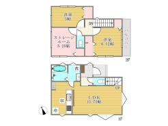 2号棟間取り図■府中市武蔵台1 新築一戸建て■
