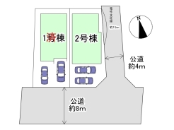区画図■日野市神明3丁目 新築戸建て■