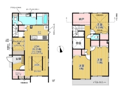 1号棟間取り図■日野市神明3丁目 新築戸建て■