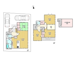 A区画建物参考プラン間取り図(4LDK+S 104.13㎡ 2600万円)■立川市柴崎町1 売地■