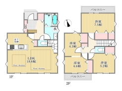 2号棟間取り図■小金井市中町1 新築一戸建て■