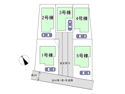 区画図■昭島市拝島町1 新築一戸建て■