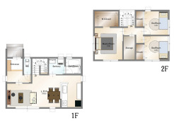 建物プラン間取り図
建物価格1798.5万円、建物面積89.42㎡■昭島市田中町3 売地■