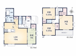 2号棟間取り図■国分寺市高木町1 新築一戸建■
