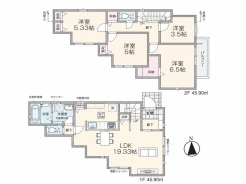 4号棟間取り図■調布市深大寺南町5 新築一戸建■