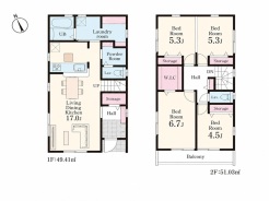 6号棟間取り図■府中市清水が丘2 新築一戸建■