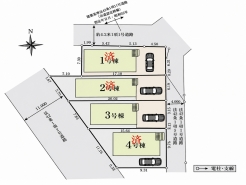 区画図■昭島市昭和町3丁目 新築戸建て■