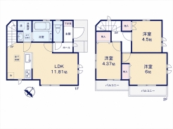 間取り図■立川市砂川町7 新築一戸建て■