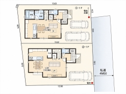 区画図■立川市富士見町4 建築条件付き土地 全2区画■