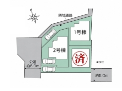 区画図■国立市富士見台1 新築一戸建■
