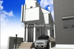 完成予想パース■府中市西府町1 新築一戸建て■
