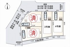 区画図■府中市本町3 新築一戸建て■