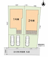 区画図■昭島市郷地町1 新築一戸建て■