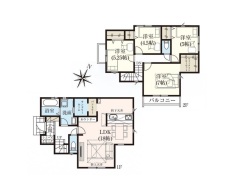 1区画参考プラン間取り図(4LDK 建物価格1500万円 101.43m2)■立川市砂川町4 条件付き売地■