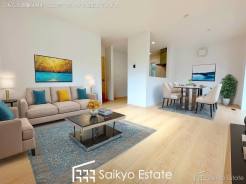 開放感と採光にこだわった15帖のLDKです。陽光いっぱいの空間で家族団らんの時間も増えそうですね!