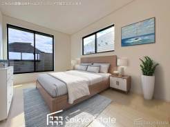 バルコニーに出入りの出来る洋室は、たくさん陽光が差し込む明るい空間です。朝も気持ちよく起きられそうです♪※家具類はCG加工しています。