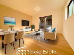 開放感と採光にこだわった15帖の広々としたLDKです。陽光いっぱいの空間で家族団らんの時間も増えそうですね!※家具類はCG加工しています。