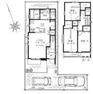 【建物プラン例(間取り図)A号地】延床面積約80.93m2、参考建物価格1400万円より承ります。土地+建物参考プラン価格7690万円(税込)