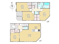 建物面積約95.02m2、参考建物価格1320万円より承ります。土地+建物参考プラン価格7780万円(税込)