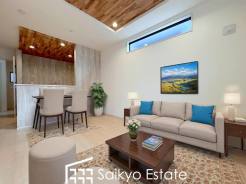 開放感と採光にこだわったLDKです。陽光いっぱいの空間で家族団らんの時間も増えそうですね!※家具類はCG加工しています。