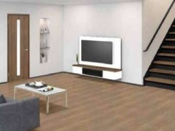 リビングには床暖房を完備。冬でもポカポカ快適空間!空気を汚さずに室内を快適な温度に保ちます。
(リビング完成予想図)