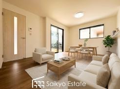 開放感と採光にこだわった19.04帖の広々LDKです。陽光いっぱいの空間で家族団らんの時間も増えそうですね!※家具や小物類はCG加工しています。