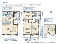 4号棟間取り■府中市四谷 新築一戸建て■