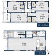 1号棟間取り■三鷹市上連雀9 新築一戸建て■