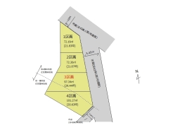 区画図■調布市深大寺南町5 建築条件なし売地■