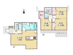 1号棟間取り■府中市北山町2 新築一戸建て■
