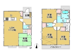 間取図■三鷹市中原2 新築一戸建て■