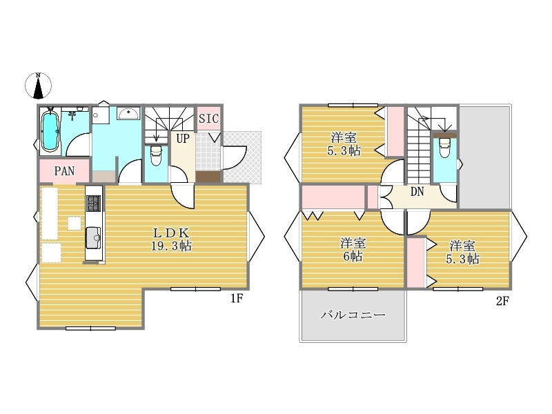 1区画参考プラン延べ床面積87.21ｍ２土地建物価格7990万円■国立市東3　売地■